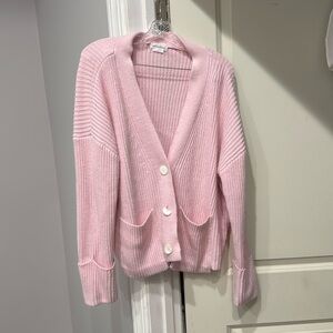 LOVER + FRIENDS LIGHT PINK CARDIGAN LARGE